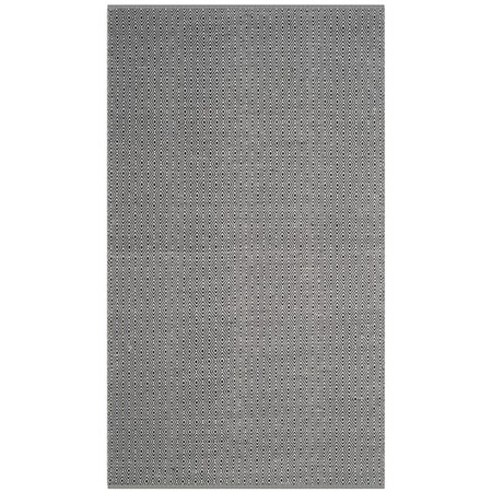 Safavieh 5 x 8 ft. Montauk Hand Woven Medium Rectangle Area Rug Ivory & Navy MTK515E-5